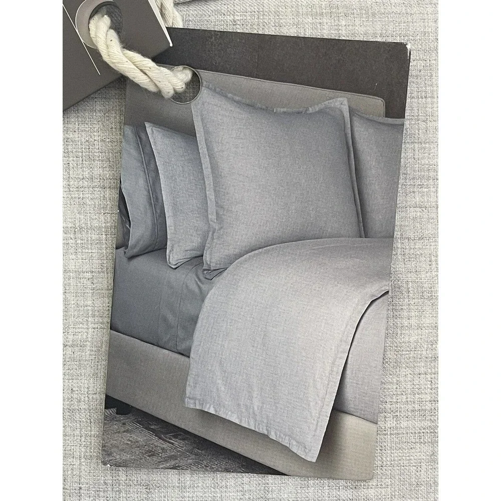 The Threadery Cotton Cashmere European Pillow Sham Light Grey 26